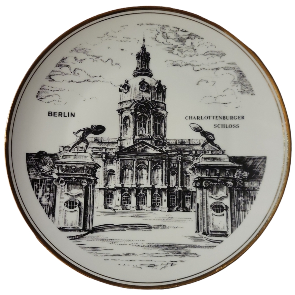 Vtg 60's Berlin Charlottenburger Schloss German Royal Bavaria Porcelain Plate